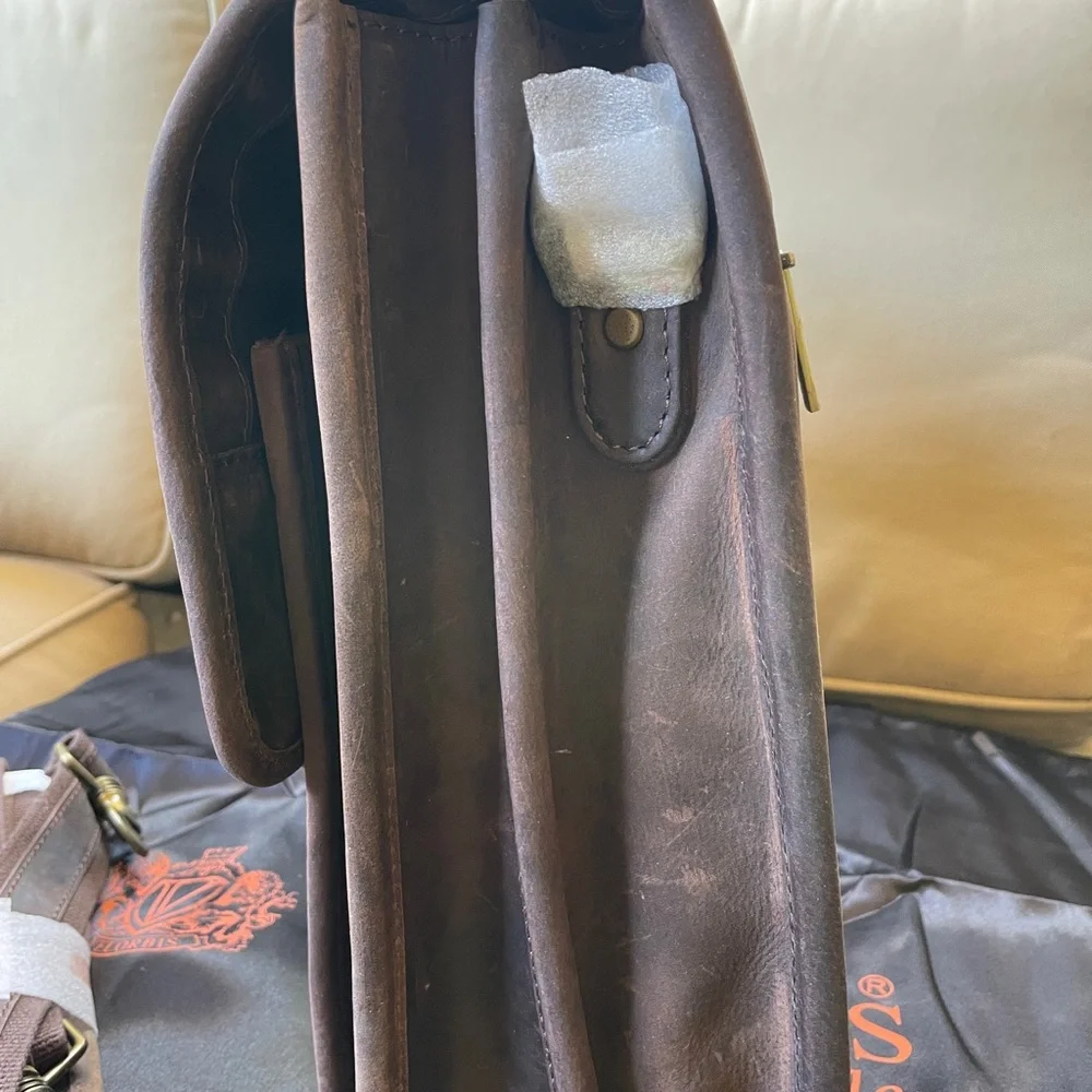 Velorbis “Old School” Brown Leather Briefcase